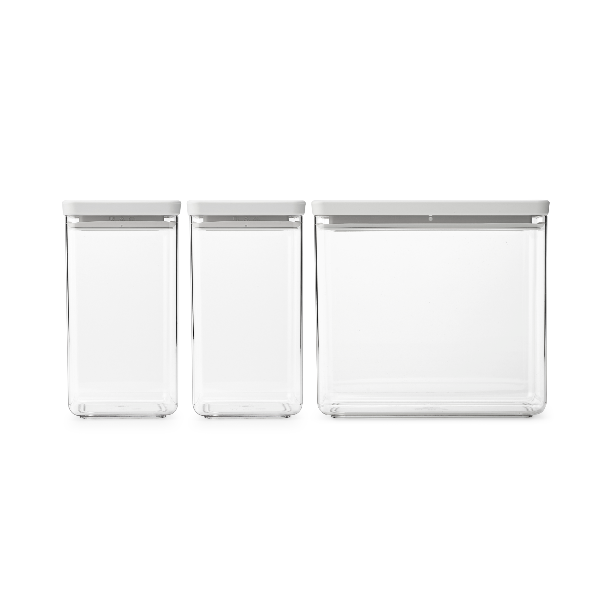Brabantia Tasty+ Voorraadbussen stapelbaar 1,6 + 1,6 + 3,5 liter - Lig