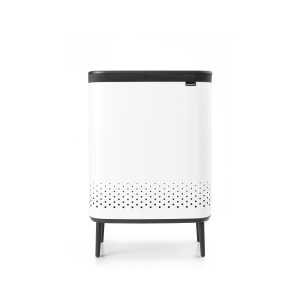 Brabantia Bo Wasbox Hi, 2 x 45 liter, kunststof deksel – White Brabantia Bo Wasbox Hi, 2 x 45 liter, kunststof deksel – White