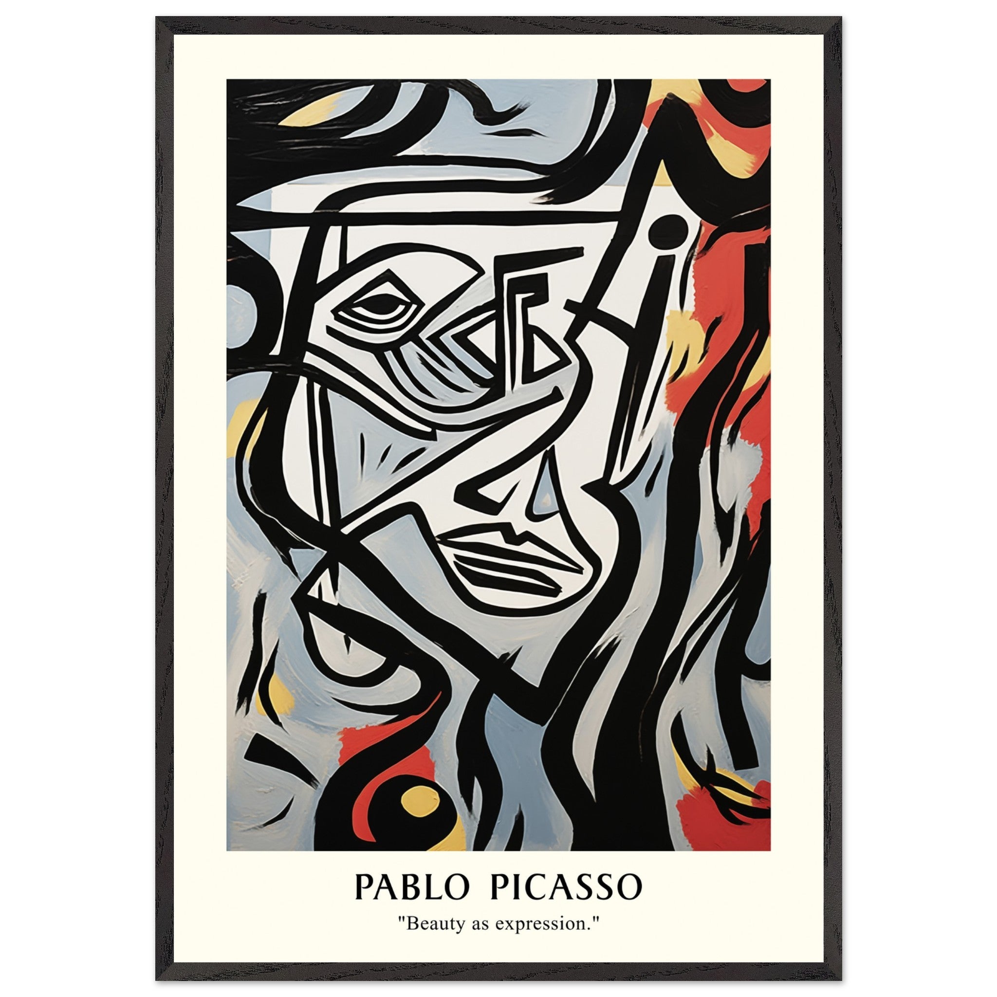 Artfulprints Poster met Lijst Pablo Picasso - Beauty as expression - 7