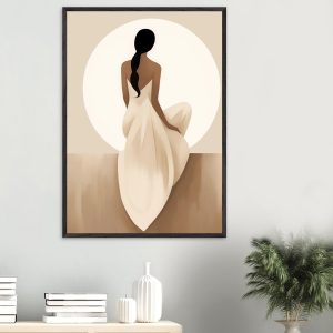 Artfulprints Poster Japandi The serene lady – 70×100 cm – Bruin Artfulprints Poster Japandi The serene lady – 70×100 cm – Bruin