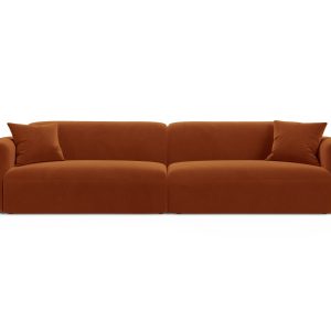 Cosmopolitan Design Modulaire bank Strino 4-zits, flueel terracotta – Cosmopolitan Design Modulaire bank Strino 4-zits, flueel terracotta –