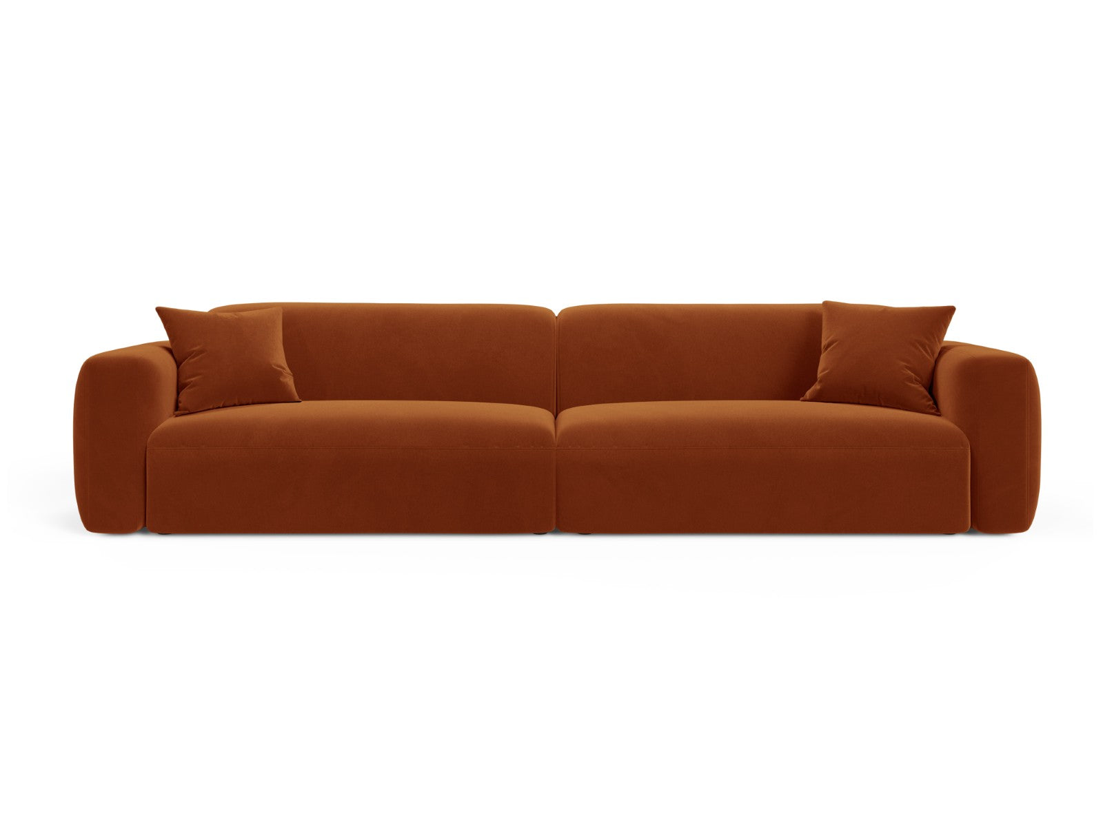 Cosmopolitan Design Modulaire bank Strino 4-zits, flueel terracotta -