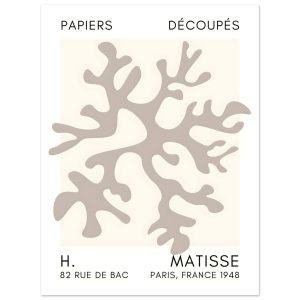 Artfulprints Poster Matisse – Dreamy coral flower grey – 30×40 cm – Gr Artfulprints Poster Matisse – Dreamy coral flower grey – 30×40 cm – Gr
