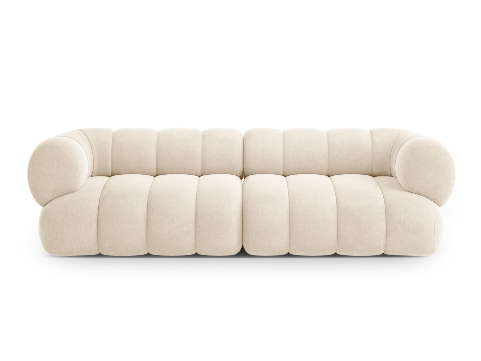 Cosmopolitan Design Bank Koge 4-zits, flueel lichtbeige - 95x240x70cm