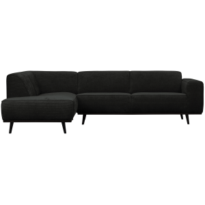 WOOOD hoekbank links Statement – Ribstof – Graphite – 77x274x210 WOOOD hoekbank links Statement – Ribstof – Graphite – 77x274x210