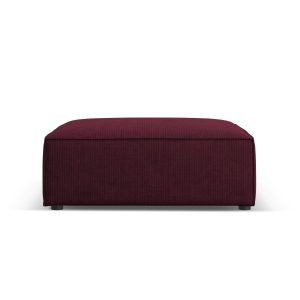 Cosmopolitan Design Poef Arendal chenille met ribbeleffect, robijn – 8 Cosmopolitan Design Poef Arendal chenille met ribbeleffect, robijn – 8