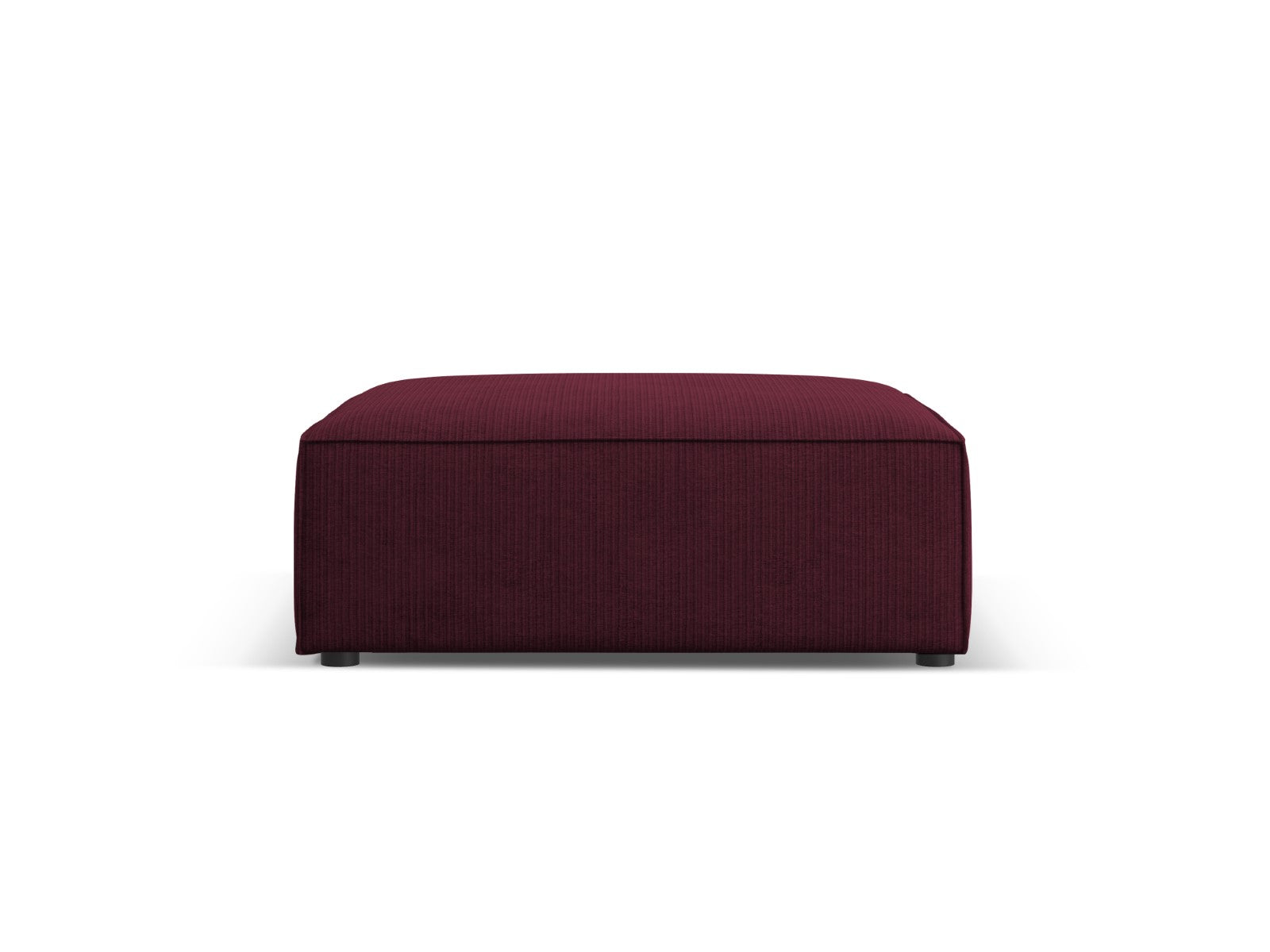 Cosmopolitan Design Poef Arendal chenille met ribbeleffect, robijn - 8