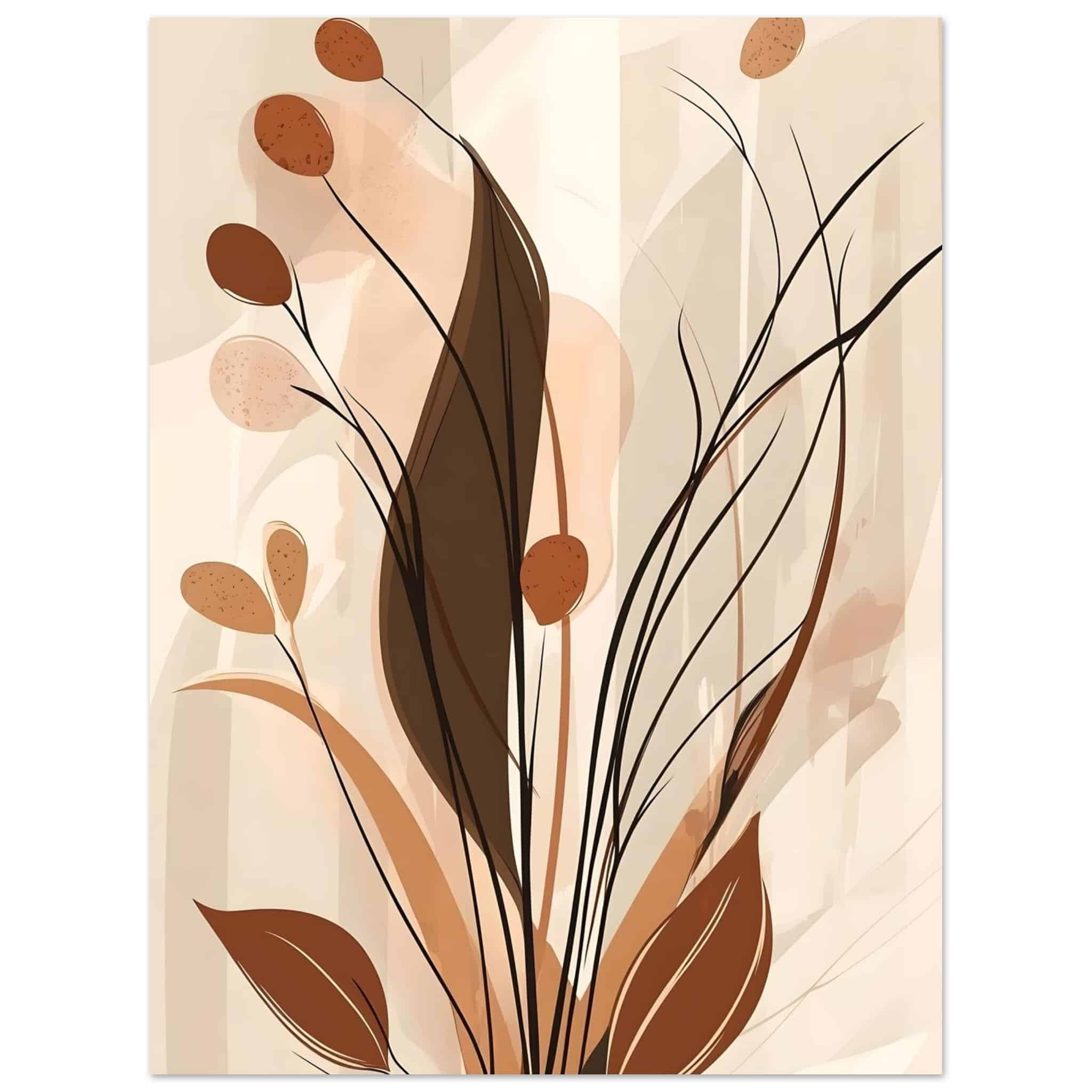 Artfulprints Poster Boho – Autumn growth - 30x40 cm - Bruin
