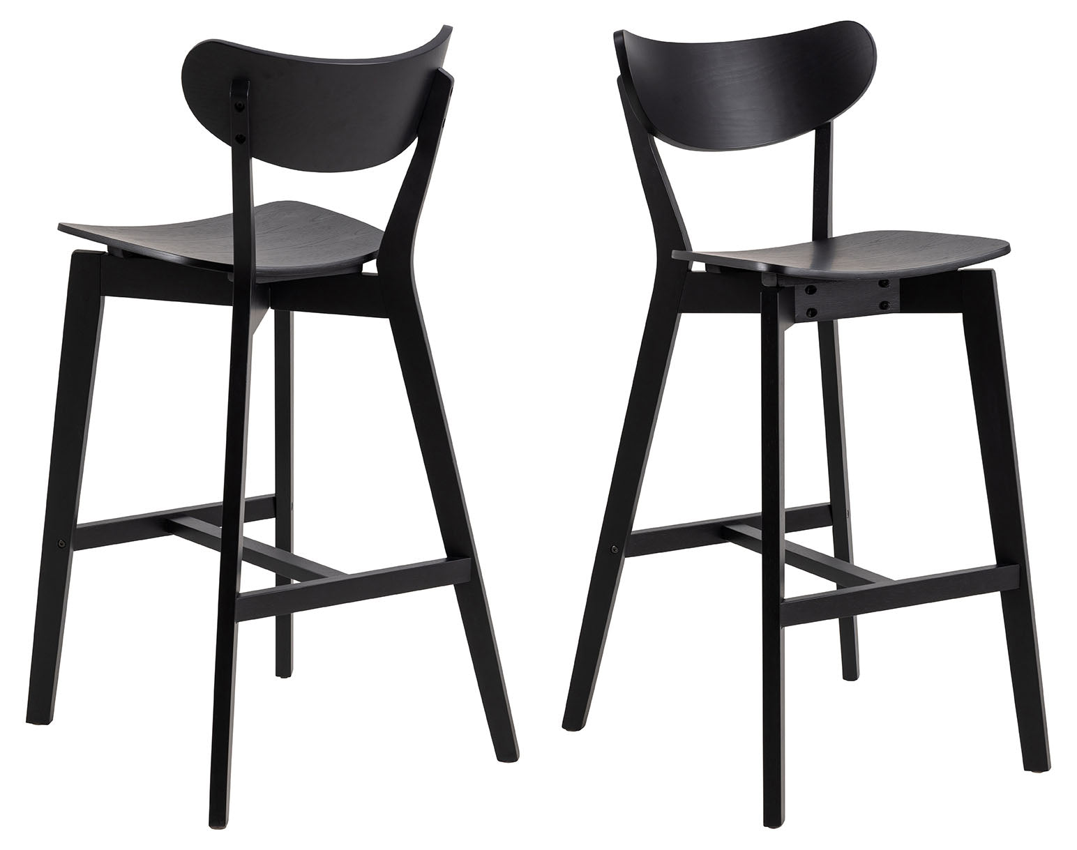 BRAM Barkruk Hamar - Set van 2 - Zwart