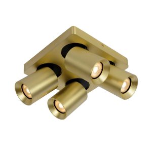 Artdelight spot Megano – 4 lichts – 20 x 11.5 cm – mat goud Artdelight spot Megano – 4 lichts – 20 x 11.5 cm – mat goud