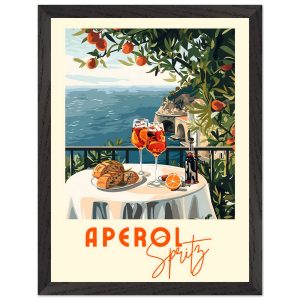 Artfulprints Poster met Lijst Aperol Spritz – Cocktail with a view – 3 Artfulprints Poster met Lijst Aperol Spritz – Cocktail with a view – 3