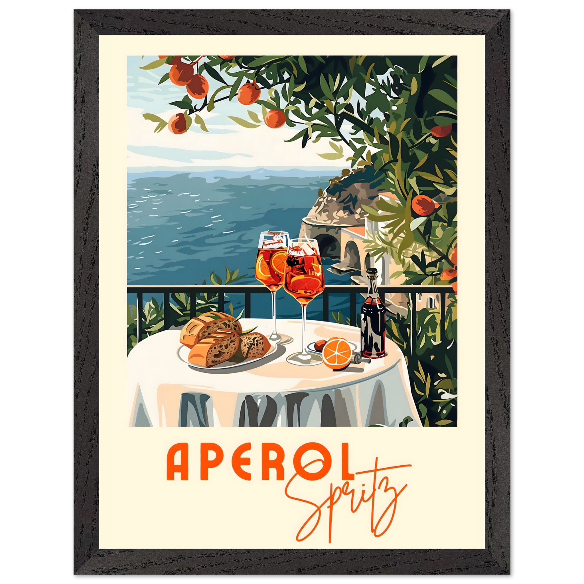 Artfulprints Poster met Lijst Aperol Spritz - Cocktail with a view - 3