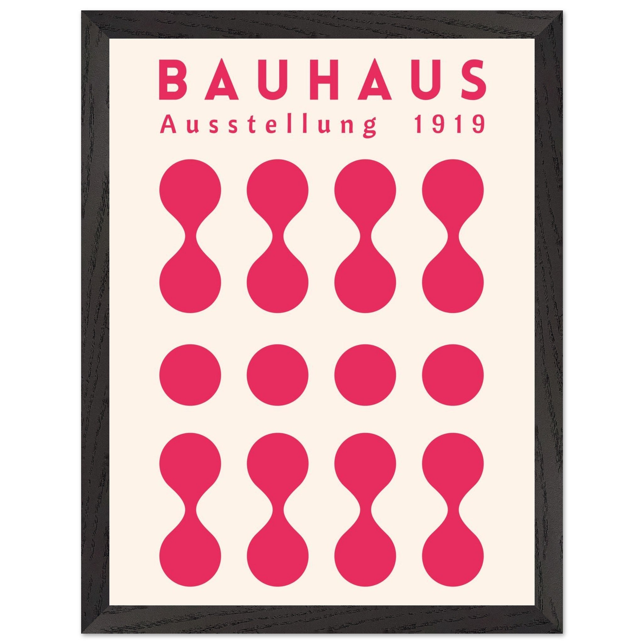 Artfulprints Poster met Lijst Bauhaus - Ausstellung fuchsia - 30x40 cm