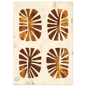Artfulprints Poster Boho – Leaf cutouts – 50×70 cm – Bruin Artfulprints Poster Boho – Leaf cutouts – 50×70 cm – Bruin