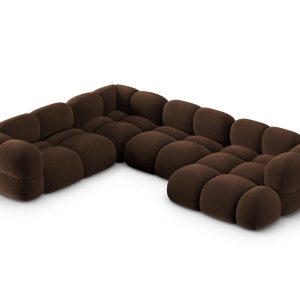 Cosmopolitan Design Panoramische hoekbank links Loretto 5-zits, flueel Cosmopolitan Design Panoramische hoekbank links Loretto 5-zits, flueel