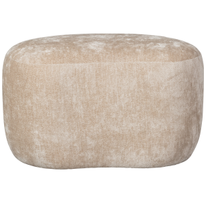 WOOOD poef Popular – Polyester – Naturel – 43x73x49