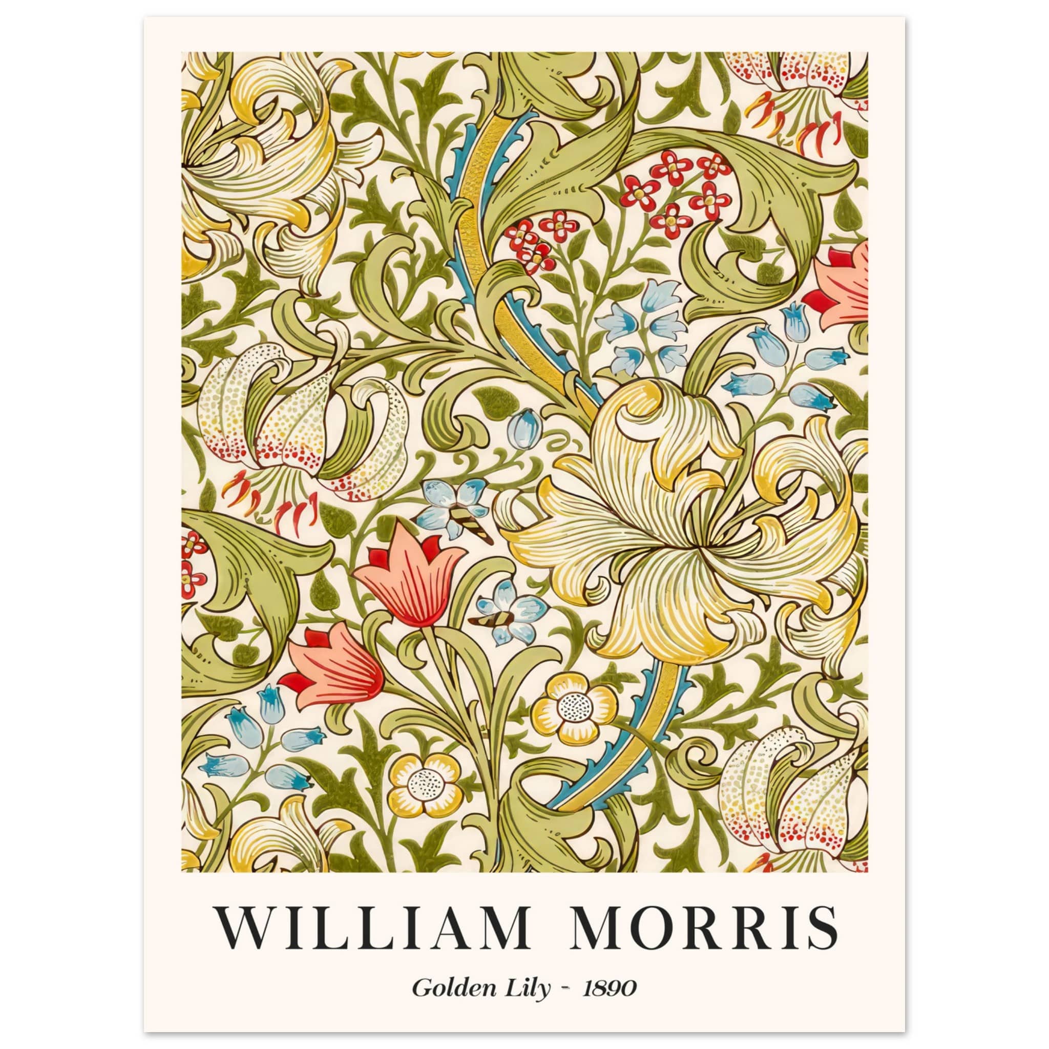 Artfulprints Poster William Morris - Golden lilly 1890 - 30x40 cm - Gr