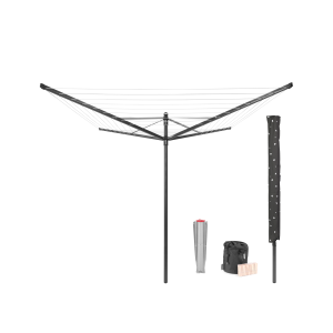 Brabantia Droogmolen Lift-O-Matic, 50 meter met metalen grondanker, do Brabantia Droogmolen Lift-O-Matic, 50 meter met metalen grondanker, do