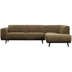 WOOOD hoekbank rechts Statement – Ribstof – Rock – 77x274x210