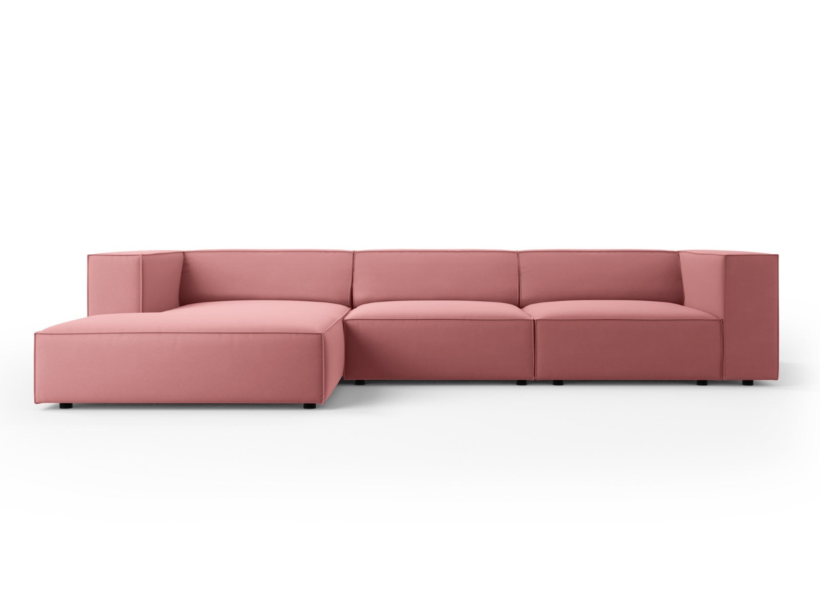 Cosmopolitan Design linker hoekbank Arendal 4-zits, flueel, zalm - 166