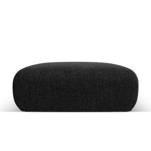 Cosmopolitan Design Poef Nolio 2-zits, chenille, zwart – 100x100x36cm Cosmopolitan Design Poef Nolio 2-zits, chenille, zwart – 100x100x36cm