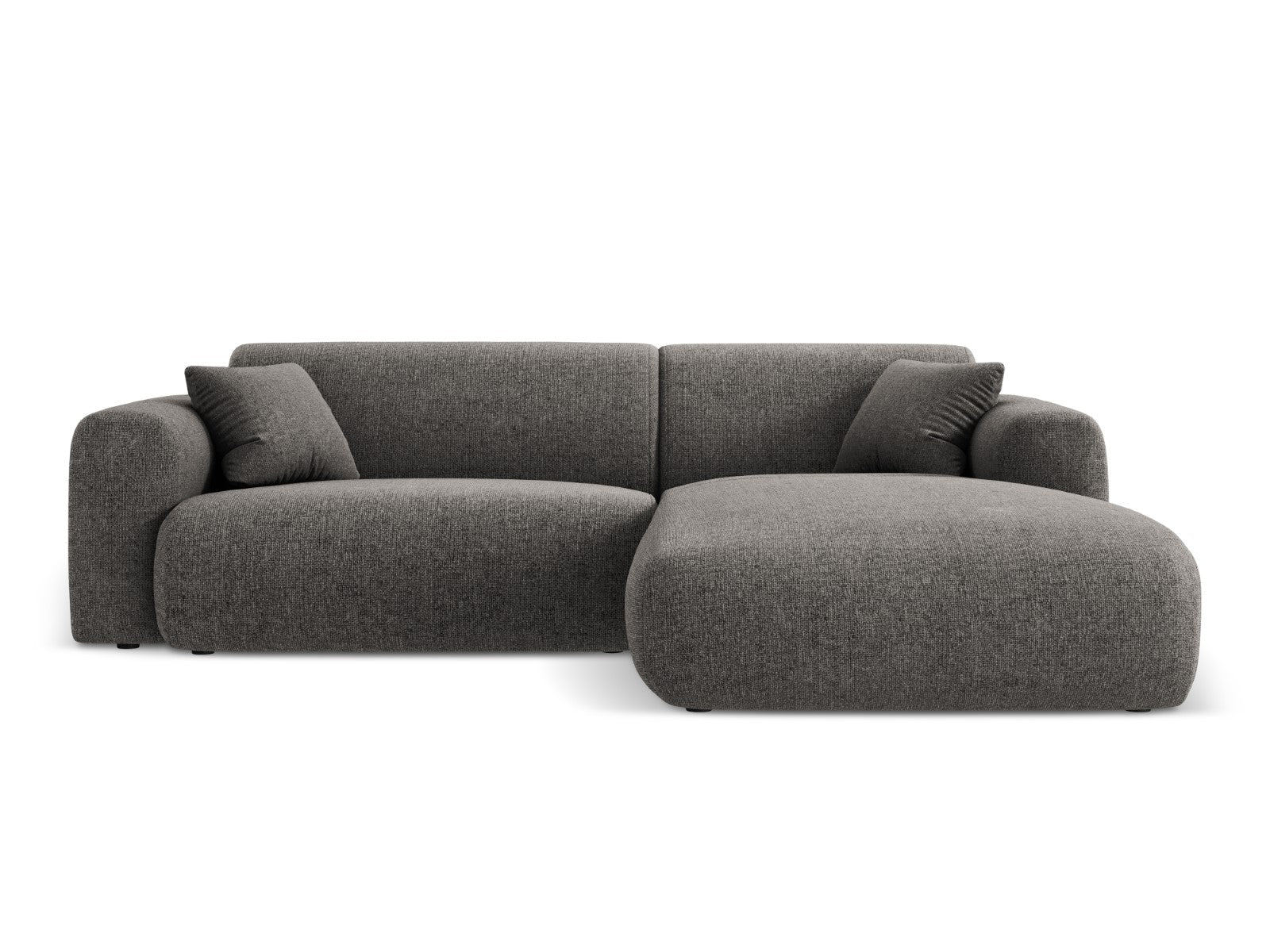 Cosmopolitan Design rechter hoekbank Nolio 4-zits, chenille, grijs - 1