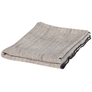 WOOOD plaid Unique – Viscose/Linnen – Zwart/Off White – 53x49x48 WOOOD plaid Unique – Viscose/Linnen – Zwart/Off White – 53x49x48