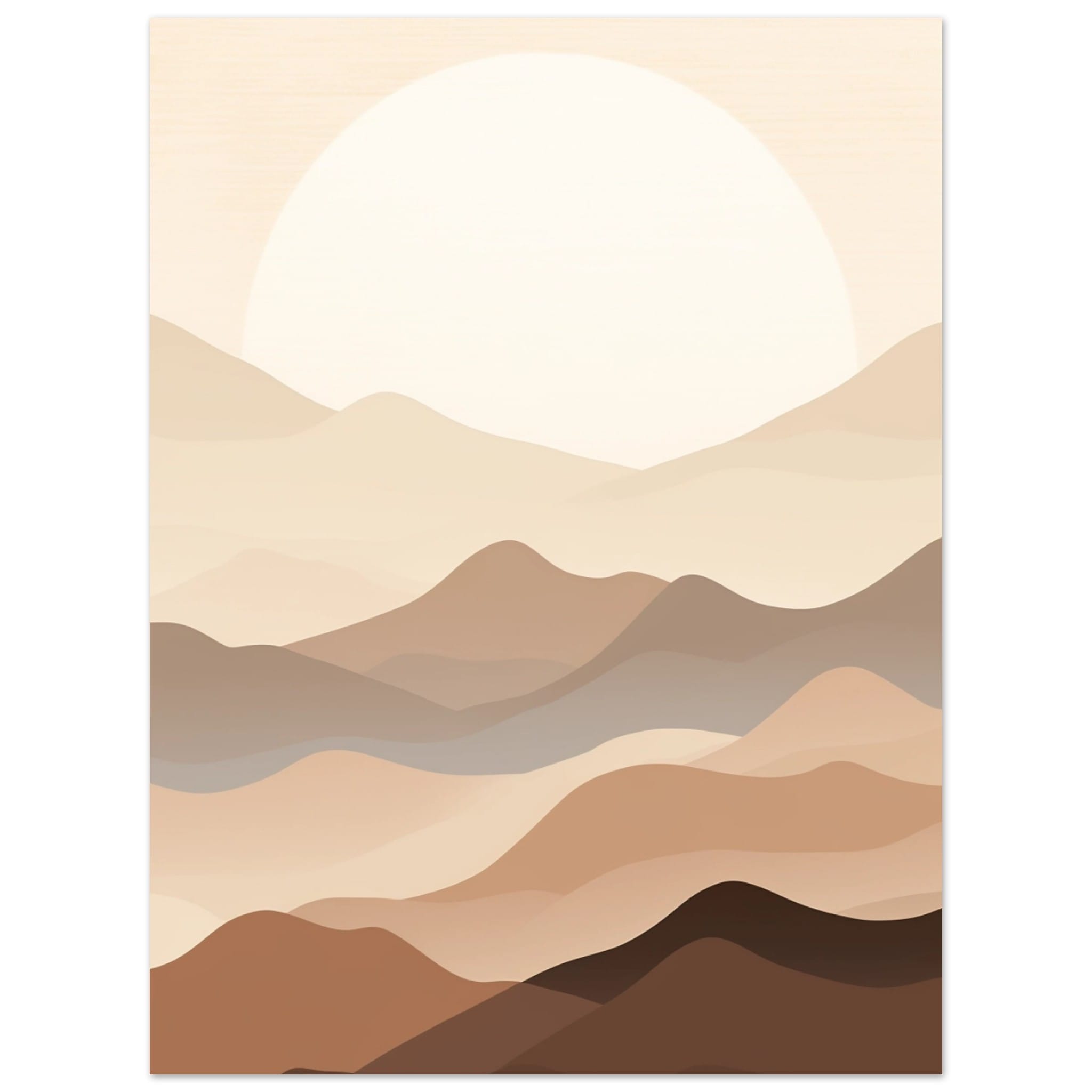 Artfulprints Poster Japandi landscape - 30x40 cm - Meerkleurig