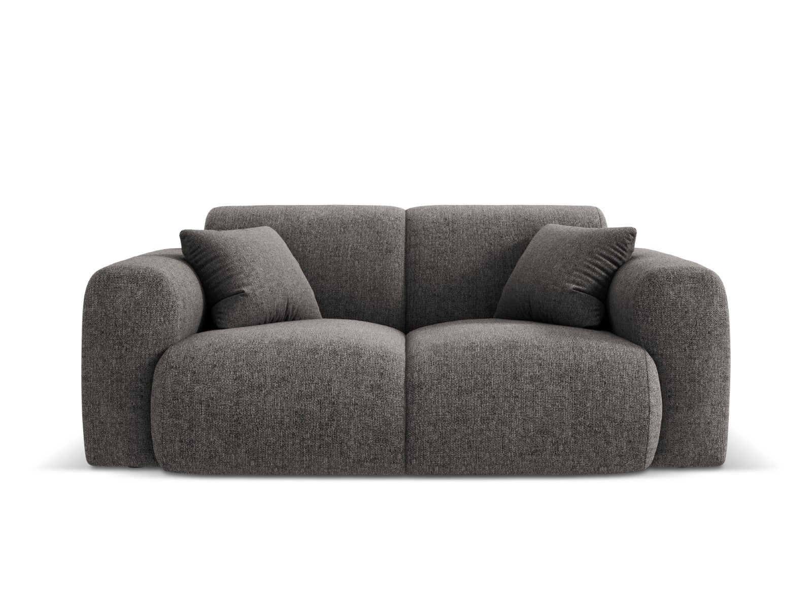 Cosmopolitan Design Bank Nolio 2-zits, chenille, grijs - 95x170x72cm
