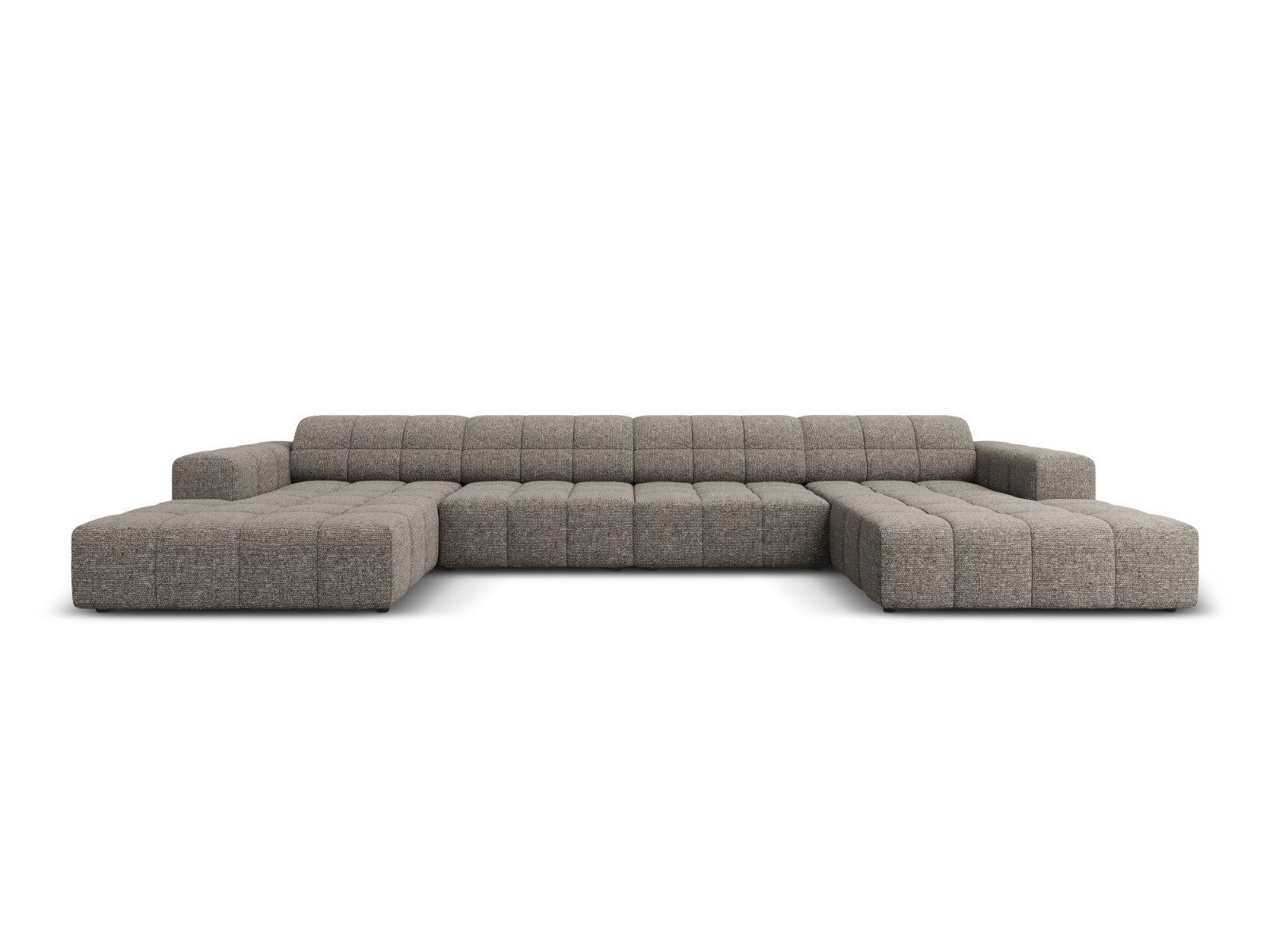Cosmopolitan Design Panoramische bank Chicago 6-zits, chenille grijs -