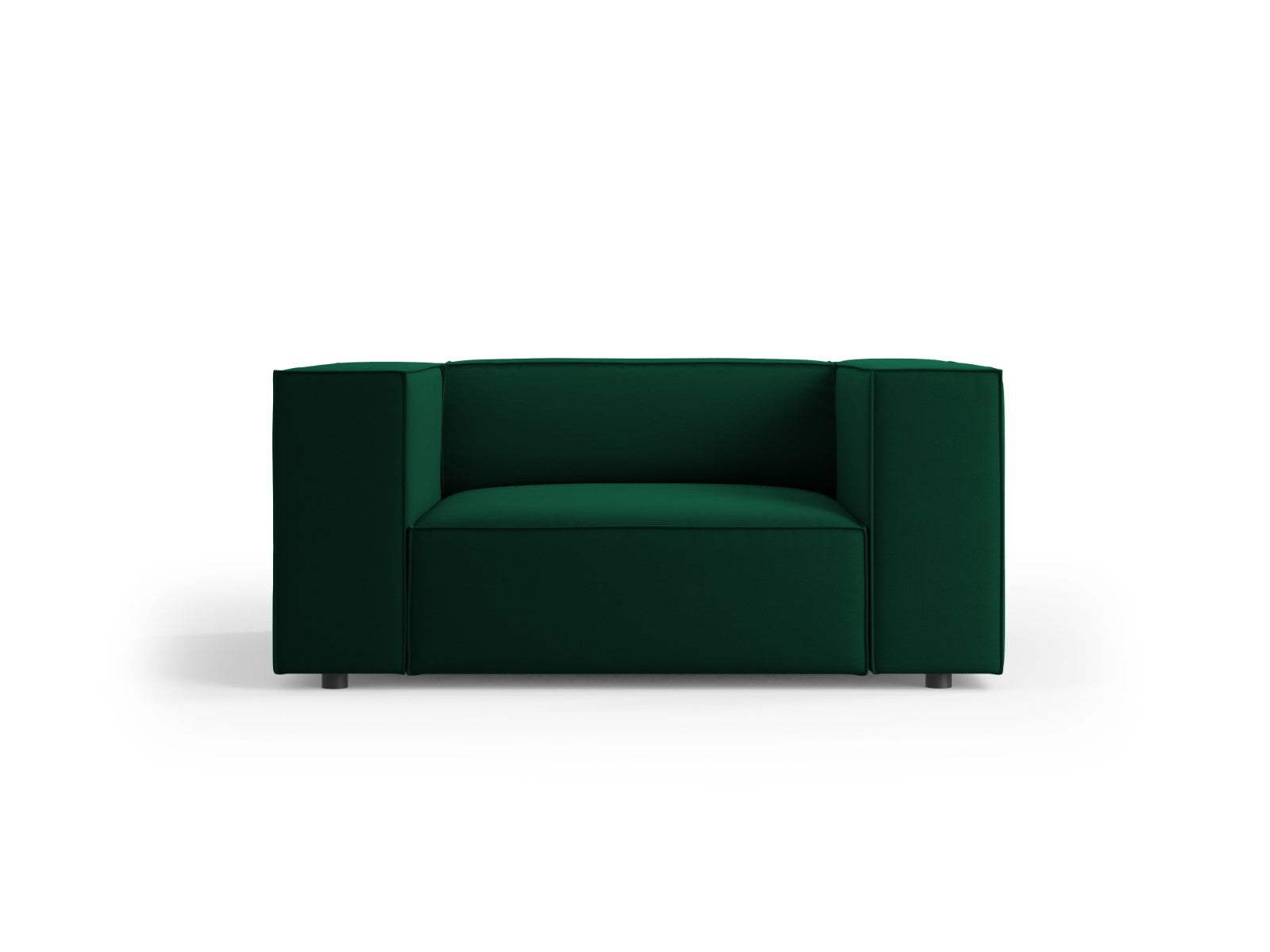 Cosmopolitan Design Fauteuil Arendal flueel, flessengroen - 102x124x70