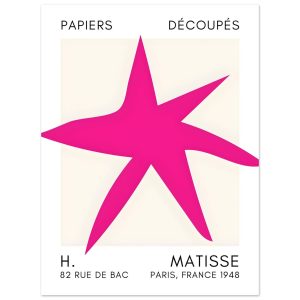 Artfulprints Poster Matisse – Star of the sea pink – 30×40 cm – Roze Artfulprints Poster Matisse – Star of the sea pink – 30×40 cm – Roze