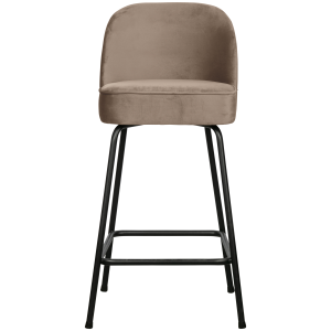 WOOOD barstoel Vogue – Velvet – Khaki – 89x50x55 WOOOD barstoel Vogue – Velvet – Khaki – 89x50x55