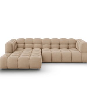 Cosmopolitan Design Modulaire hoekbank links Sky 4-zits, flueel, zand Cosmopolitan Design Modulaire hoekbank links Sky 4-zits, flueel, zand