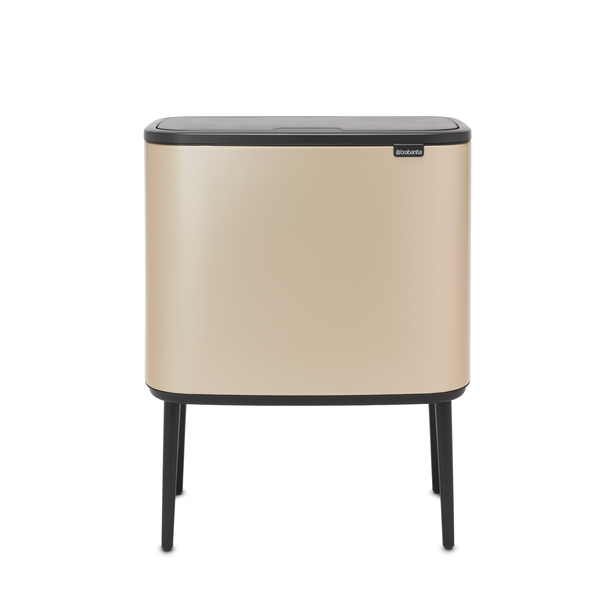 Brabantia Bo Touch Bin, met 3 binnenemmers, 3 x 11 liter - Metallic Go
