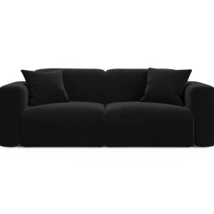 Cosmopolitan Design Modulaire bank Strino 3-zits, flueel zwart – 98×22 Cosmopolitan Design Modulaire bank Strino 3-zits, flueel zwart – 98×22