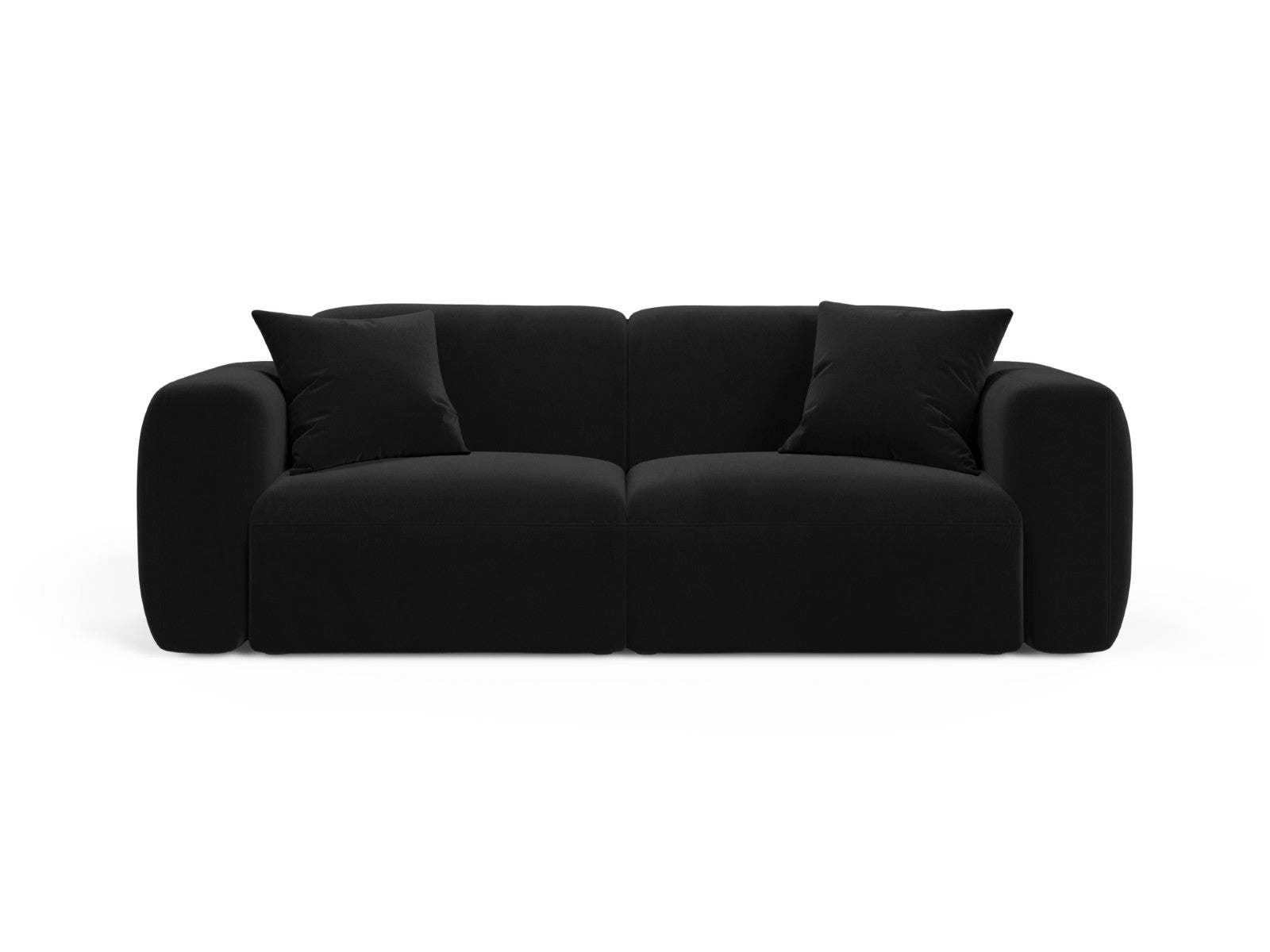 Cosmopolitan Design Modulaire bank Strino 3-zits, flueel zwart - 98x22