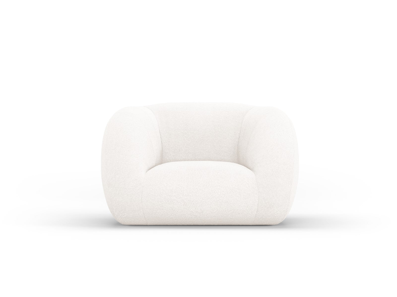Cosmopolitan Design Fauteuil Essen boucle, wit - 95x130x86cm