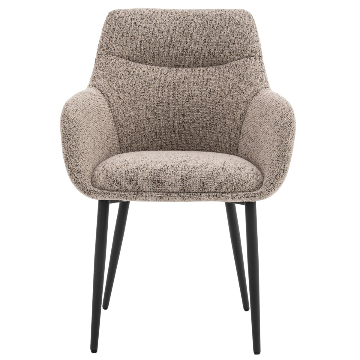 DÉJA Living Eetkamerstoel Noé - Taupe/Zwart - Zithoogte 47cm - Set van