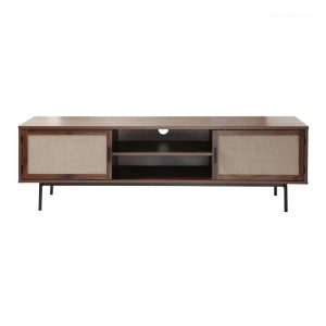Calicosy – JETSON TV-meubel – Donker hout – 39,5x140x45 cm Calicosy – JETSON TV-meubel – Donker hout – 39,5x140x45 cm
