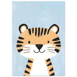 Artfulprints Poster Speelse tijger vriend – A4 21×29.7 cm – Oranje Artfulprints Poster Speelse tijger vriend – A4 21×29.7 cm – Oranje