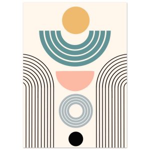 Artfulprints Poster Boho – Modern sunrise – 50×70 cm – Meerkleurig Artfulprints Poster Boho – Modern sunrise – 50×70 cm – Meerkleurig