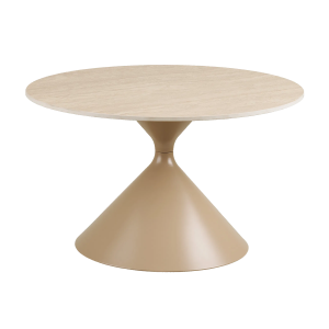 Artichok Anisa metalen salontafel met keramiek blad beige – Ø70 Artichok Anisa metalen salontafel met keramiek blad beige – Ø70