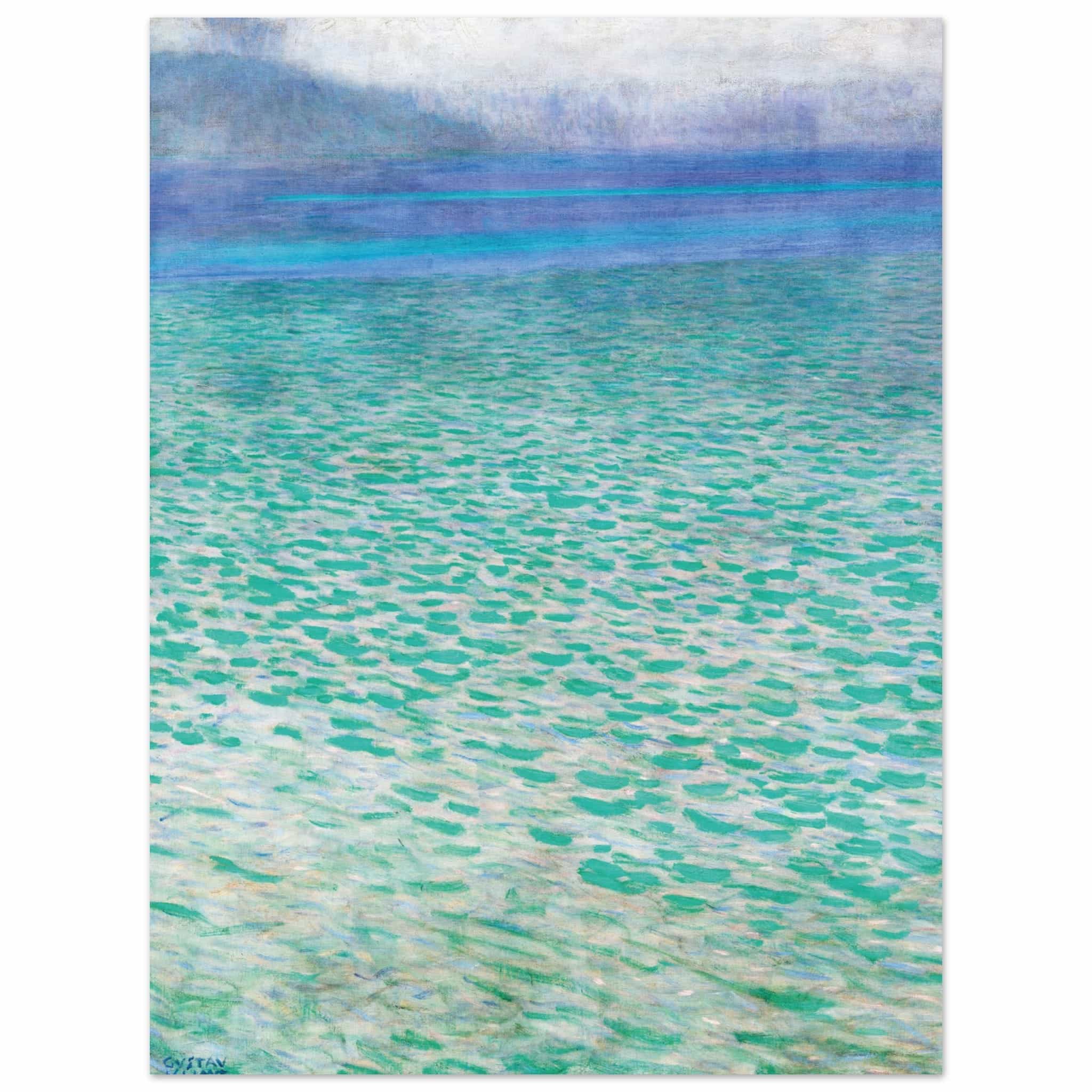 Artfulprints Poster Gustav Klimt - Attersee - 30x40 cm - Turquoise
