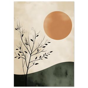 Artfulprints Poster Boho – Sunset hill – A4 21×29.7 cm – Meerkleurig Artfulprints Poster Boho – Sunset hill – A4 21×29.7 cm – Meerkleurig