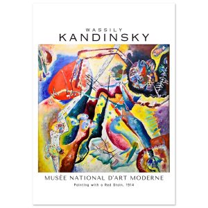 Artfulprints Wassily Kandinsky – Painting with a red stain poster A4 2
