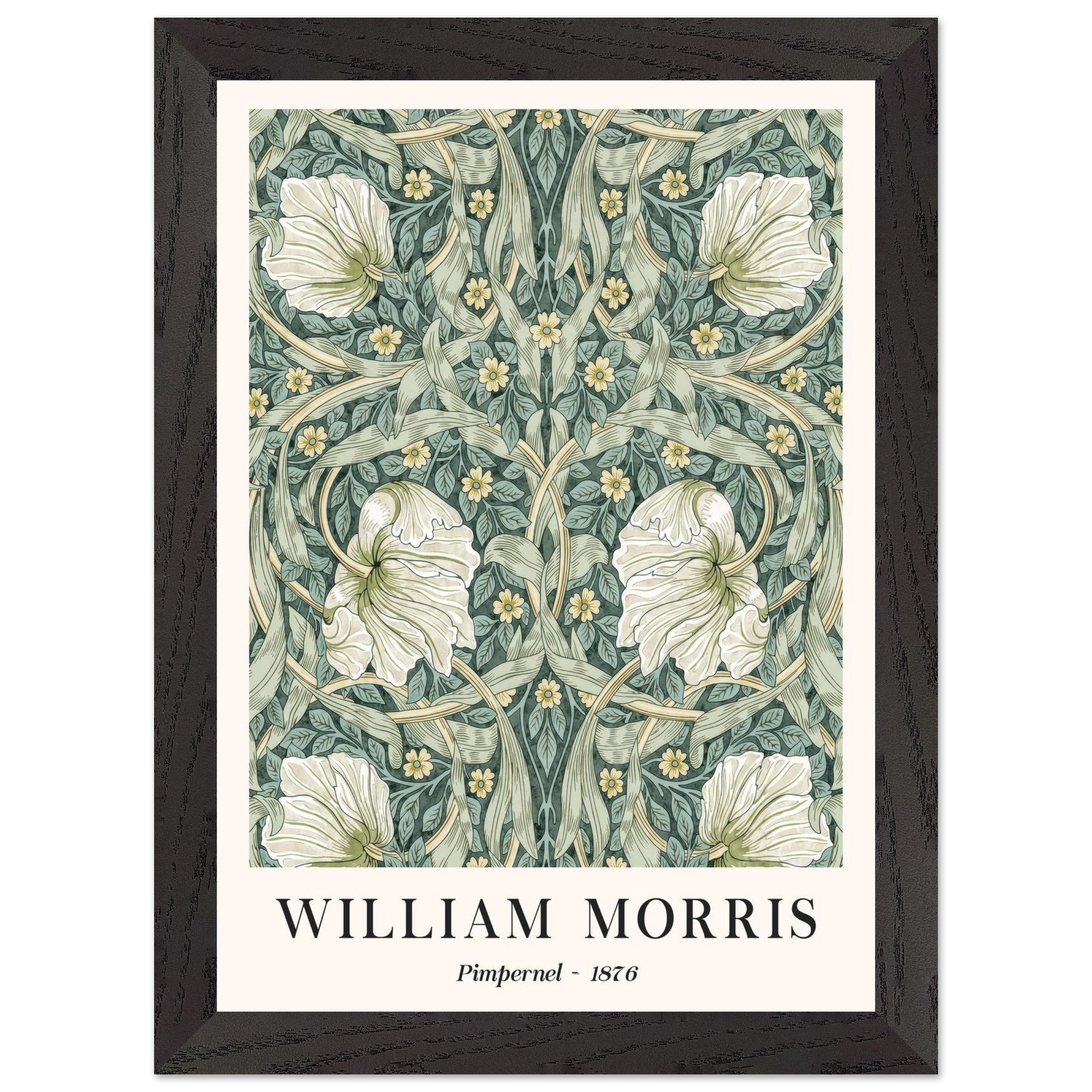 Artfulprints Poster met Lijst William Morris - Pimpernel 1876 - A4 21x
