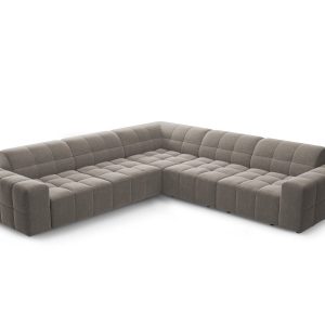 Cosmopolitan Design Symmetrische hoekbank CHICAGO 4-zits, chenille gri Cosmopolitan Design Symmetrische hoekbank CHICAGO 4-zits, chenille gri