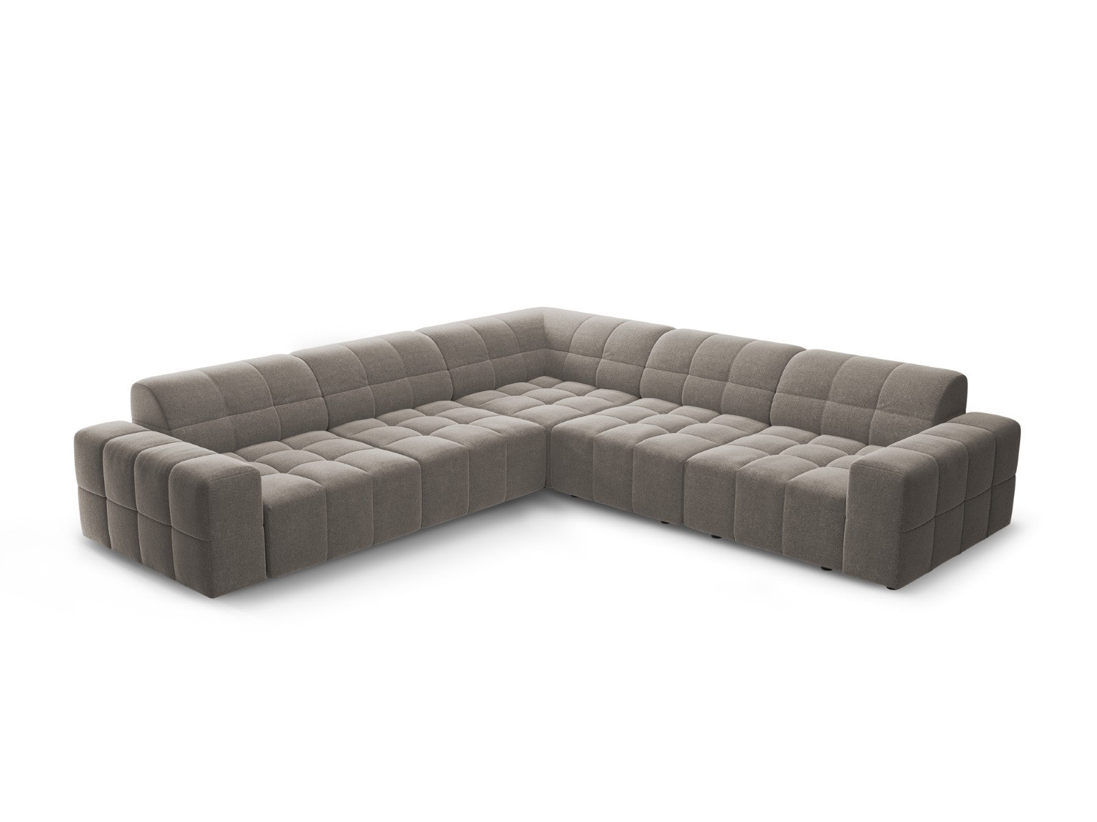Cosmopolitan Design Symmetrische hoekbank CHICAGO 4-zits, chenille gri