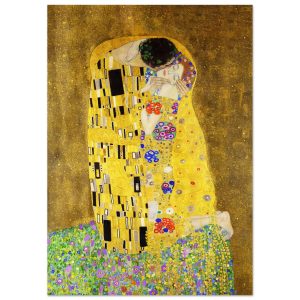 Artfulprints Poster Gustav Klimt – The kiss – A4 21×29.7 cm – Geel Artfulprints Poster Gustav Klimt – The kiss – A4 21×29.7 cm – Geel
